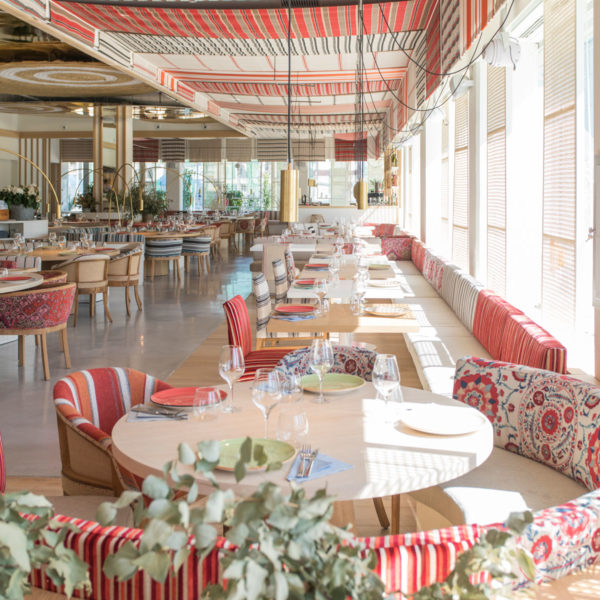 Paella restaurant by Barcelona beach