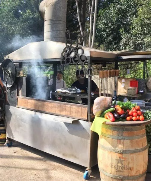 calçots a la brasa en Barcelona