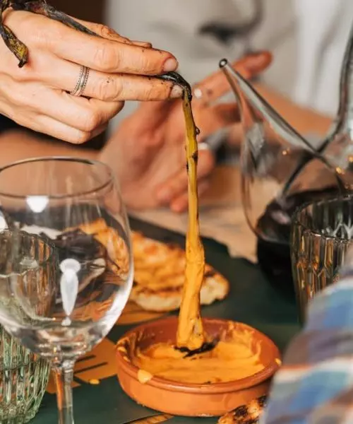 calçots en centro de Bracelona